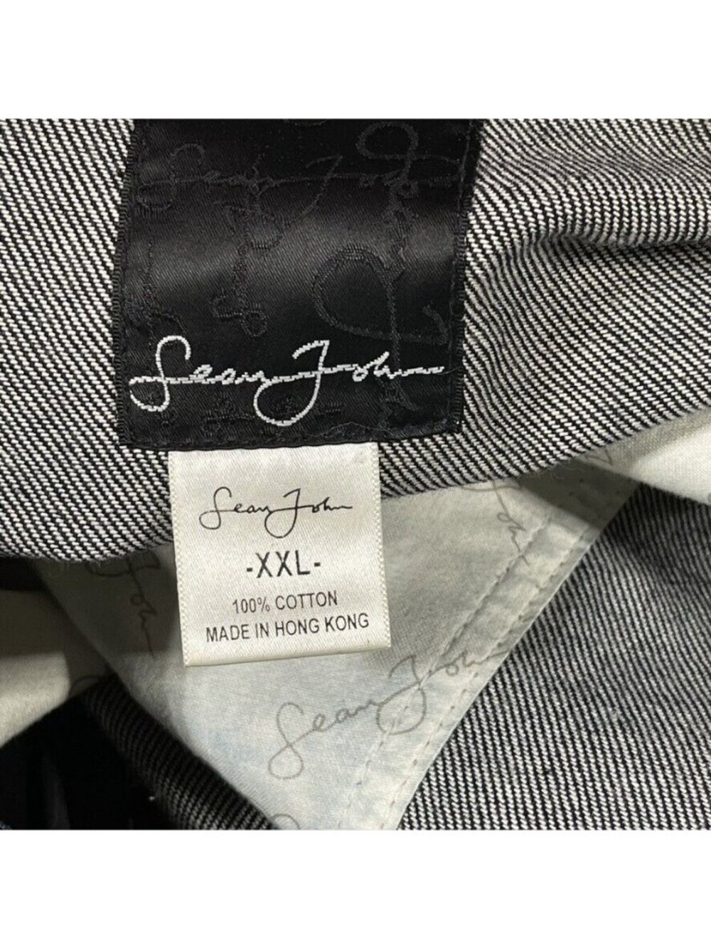Vintage Sean John Mens XXL Denim Jacket Dark Blue - Picture 3 of 11